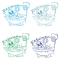 Preview: Badezimmer Seehund Türaufkleber  Aufkleber Sticker Bad WC T057
