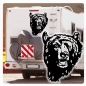 Preview: Bär Grizzly Wohnmobil Aufkleber Caravan Sticker WoMo161