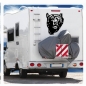 Preview: Bär Grizzly Wohnmobil Aufkleber Caravan Sticker WoMo161