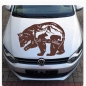 Preview: Bär mit Jungen Landschaft Grizzly Motorhauben Autoaufkleber Auto Aufkleber Sticker A497