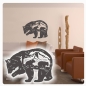 Preview: Bär mit Jungen Grizzly Wandtattoo Walltattoo Wandaufkleber W207