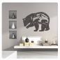 Preview: Bär mit Jungen Grizzly Wandtattoo Walltattoo Wandaufkleber W207