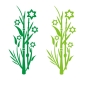 Preview: Bambus Blumen Sterne Pflanze Wandtattoo Wandaufkleber W104