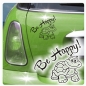 Preview: Autoaufkleber Turtle Schildkröte Be Happy! Aufkleber Sticker A1179