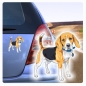 Preview: Autoaufkleber Beagle Auto Aufkleber Sticker Hund Pfoten  Digitaldruck DA169