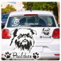 Preview: Hundeaufkleber Brüsseler Griffon Name Autoaufkleber A360