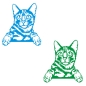 Preview: Bengal Katze Kitty Auto Aufkleber Autoaufkleber Sticker Aufkleber A1115