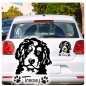 Preview: Bernedoodle Name Pfoten Autoaufkleber Auto Aufkleber Sticker A793