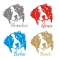 Preview: Berner Sennenhund Name Auto Aufkleber Sticker Hund A060