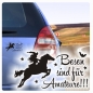Preview: Auto Aufkleber Besen sind für Amateure Hexe Autoaufkleber clickstick A565