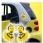 Preview: Biene auf Blume Auto Aufkleber Sticker Tattoo Digitaldruck 2er Set DA015