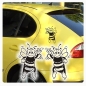 Preview: 2er SET Autoaufkleber lustige Biene Bienen Aufkleber Auto A1814