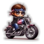 Preview: Biker Motorradfahrer Amerika Autoaufkleber Sticker Auto Aufkleber Digitaldruck DA341