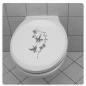 Preview: Hibiskus Blume WC Deckel Aufkleber Wandtattoo TDA051