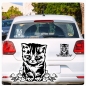 Preview: Blumen Katze Kitty Kätzchen Autoaufkleber Auto Aufkleber Sticker A784