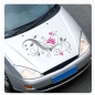 Preview: Auto Aufkleber Blumenranke Blumen 2 farbig Sticker Autoaufkleber Motorhaube A4220