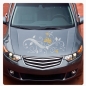 Preview: Auto Aufkleber Blumenranke Blumen 2 farbig Sticker Autoaufkleber Motorhaube A4220