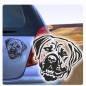 Preview: Boerboel Kopf Autoaufkleber Auto Aufkleber Sticker Hund Pfoten A1703