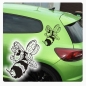 Preview: 2er SET Auto Aufkleber Böse Biene Wespe Sticker A957