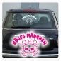 Preview: Böses Mädchen Skull Autoaufkleber Tattoo Heckscheibe Sticker A2038