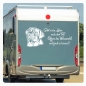 Preview: Bordeaux Dogge  Gibt es ein Leben nach dem Tod Öffne das Wohnmobil Sticker Wohnmobil Auto Aufkleber WoMo518