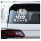 Preview: Hundeaufkleber Bordeaux Dogge Name Pfoten Auto Aufkleber Sticker A247