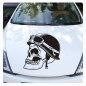 Preview: Autoaufkleber Skull Motorradhelm Biker  Rockabilly Aufkleber Motorhauben Aufkleber Sticker A429