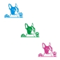 Preview: Boston Terrier Auto Aufkleber Hundeaufkleber Sticker Pfote A635