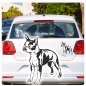 Preview: Auto Aufkleber Boston Terrier Sticker Hunde Hundeaufkleber A451