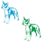 Preview: Auto Aufkleber Boston Terrier Sticker Hunde Hundeaufkleber A451