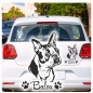 Preview: Auto Aufkleber Boston Terrier Name  Sticker Hunde Hundeaufkleber A450