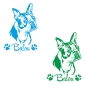 Preview: Auto Aufkleber Boston Terrier Name  Sticker Hunde Hundeaufkleber A450