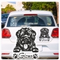 Preview: Auto Aufkleber Bouvier des Flandres Name Hund Pfoten Sticker A4198dres Name Hund Pfoten Sticker A4197