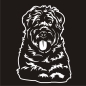 Preview: Auto Aufkleber Bouvier des Flandres Hund Pfoten Sticker A4199