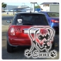 Preview: Auto Aufkleber Boxer Name Autoaufkleber Hund Pfoten clickstick A465