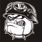 Preview: Bulldogge Motorradhelm Biker Autoaufkleber Auto Aufkleber Sticker A842