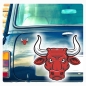 Preview: Stier Bulle Bullenkopf Auto Aufkleber Autoaufkleber Sticker Bull Tattoo DA043