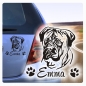 Preview: Hundeaufkleber Bullmastiff Name Autoaufkleber Sticker Aufkleber A289