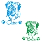 Preview: Hundeaufkleber Bullmastiff Name Autoaufkleber Sticker Aufkleber A289