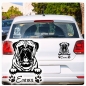 Preview: Bull Mastiff Bullmastiff Name Pfoten Autoaufkleber Auto Aufkleber Sticker A896