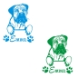 Preview: Bullmastiff Name Pfoten Autoaufkleber Auto Aufkleber Sticker A874