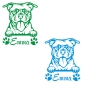 Preview: American Pitbull Terrier Bullterrier Name Pfoten Autoaufkleber Auto Aufkleber Sticker A898