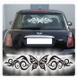 Preview: Schmetterling Butterfly Tribal Auto Aufkleber Sticker Ranke Blumen A027