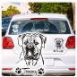 Preview: Cane Corso Name Pfoten Autoaufkleber Auto Aufkleber Sticker A769