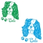 Preview: Cavalier King Charles Spaniel Auto Aufkleber Name Autoaufkleber Hund Pfoten A187