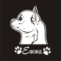 Preview: Chihuahua Name Pfoten Autoaufkleber Auto Aufkleber Sticker A873