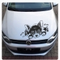 Preview: Auto Aufkleber Chihuahua Autoaufkleber Hunde Sticker Pfoten Motorhauben A1206