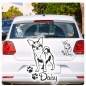 Preview: Auto Aufkleber Chihuahua Name Autoaufkleber Hund Hunde Sticker Pfoten A4069