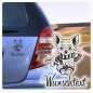 Preview: Auto Aufkleber Chihuahua Wunschtext Autoaufkleber Hunde A3042