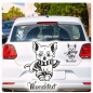 Preview: Auto Aufkleber Chihuahua Wunschtext Autoaufkleber Hunde A3042